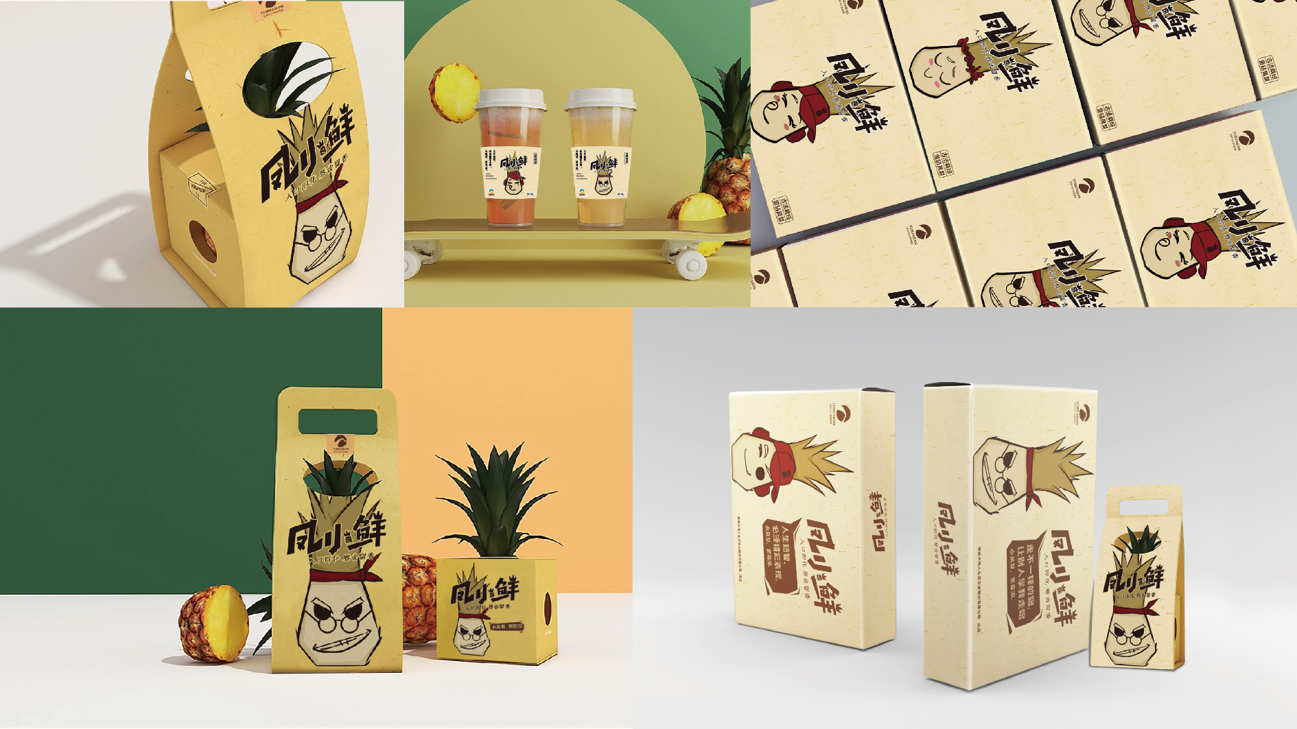 白银凤小鲜凤梨品牌形象设计